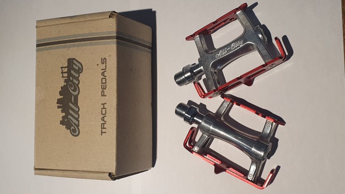 All-City Cecil Pro Track Fahrradpedale rot