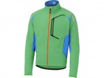 Shimano Hybrid Windbreaker Jacke mit abnehmbaren Ärmeln grün/blau/orange Gr. M