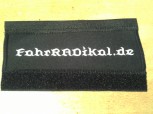 XGuard Kettenstrebenschutz Hardtail gerade schwarz/weiss "FahrRADikal.de" -NEU-